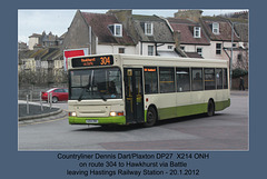 Countryliner DP27 at Hastings station on 20.1.2012