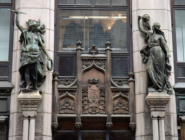 Architectural Detail on a Building in Helsinki, April 2013