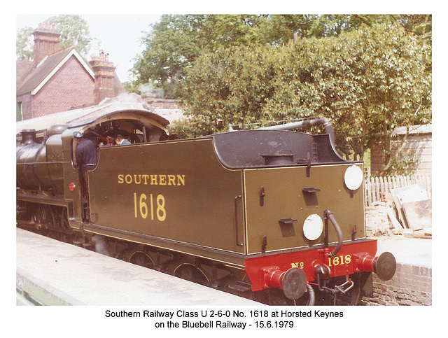 SR 1618 Horsted Keynes tender view - 15.6.1979