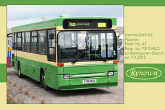 Renown fleet no. 61 at  Newhaven Depot on 7.4.2012