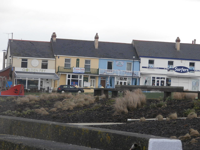 Some old Victorian houses on the seafront