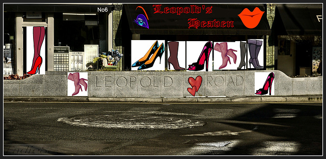 Magical high heels on Leopold Road.