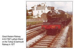 GWR 7827  on Torbay & Dartmouth Railway 1977