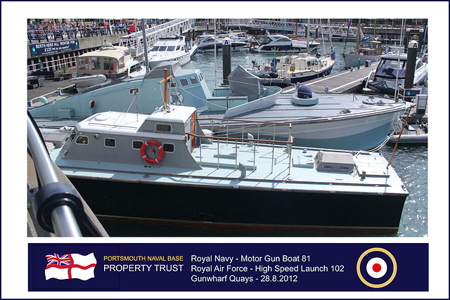 Motor Gun Boat 81 - High Speed Launch 102 - Portsmouth - 28.8.2012