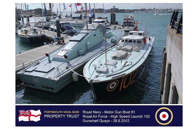 Motor Gun Boat 81 - High Speed Launch 102 - Portsmouth - 28.8.2012