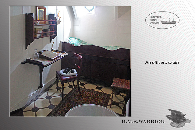 HMS Warrior officers cabin - 22.8.2012