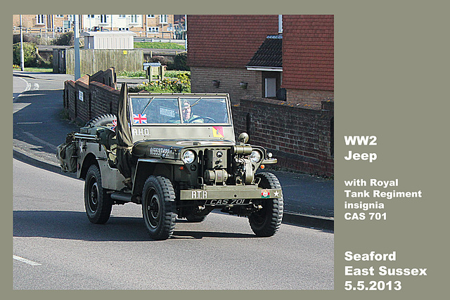WW2 Jeep - reg.no. CAS 701 - Seaford - 5.5.2013