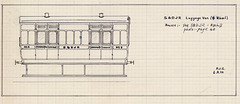 S&DJR 4-wheeled passengers' luggage van drwg PJS 6 5 1972