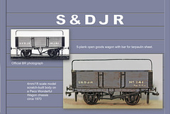 SDJR 5-plank open goods wagon with bar - no141 model & official photo