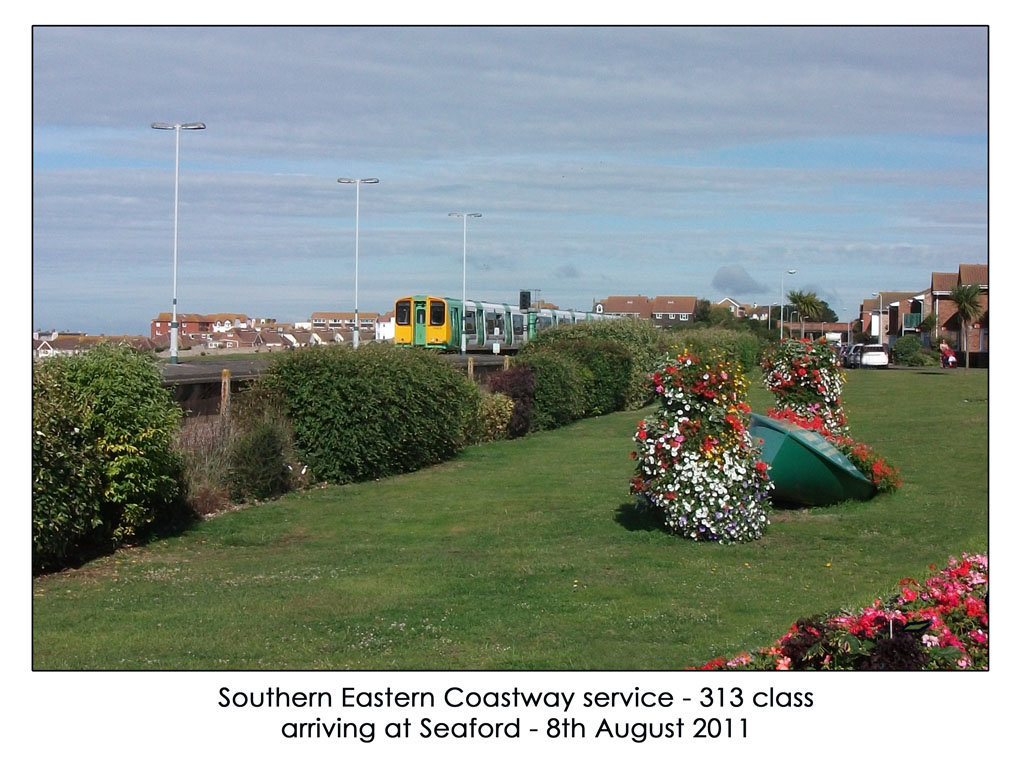 313 class arriving at Seaford 8 8 2011