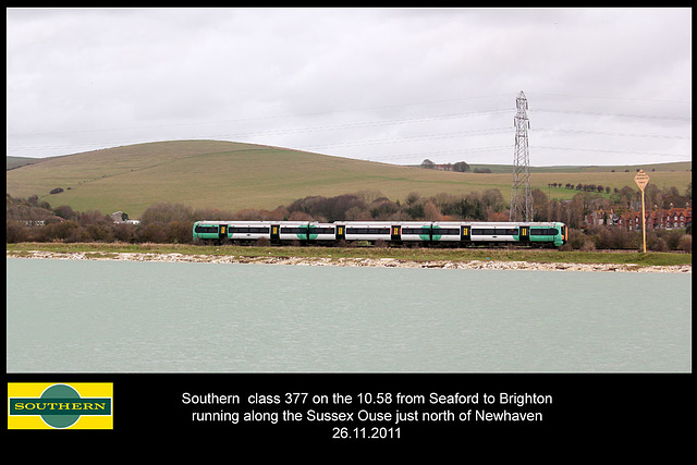 377 class north of Newhaven 26 11 2011