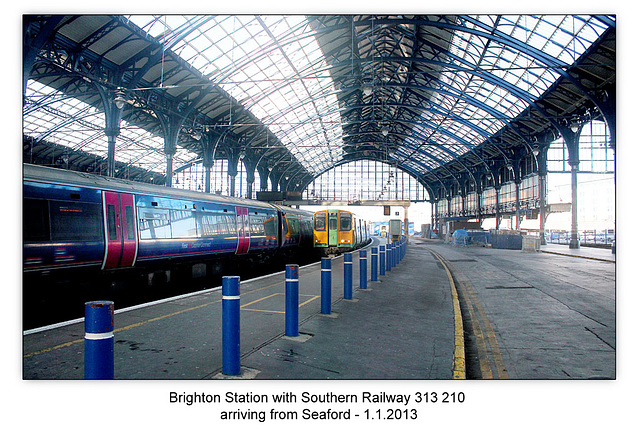 Brighton Station with 313 210 1 1 2013