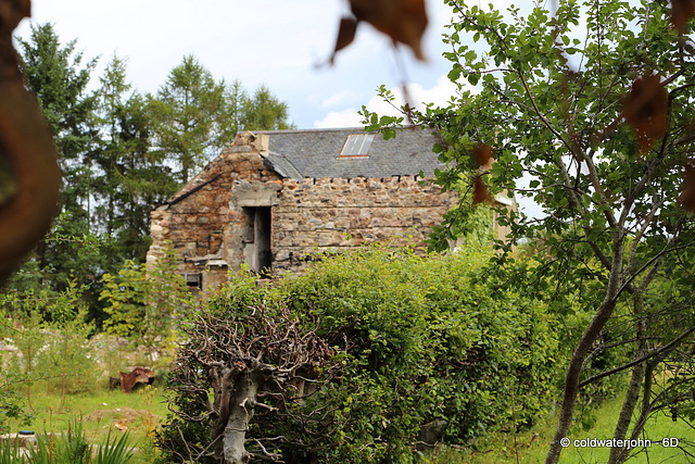 The burnt-out old house... The burnt-out old house...