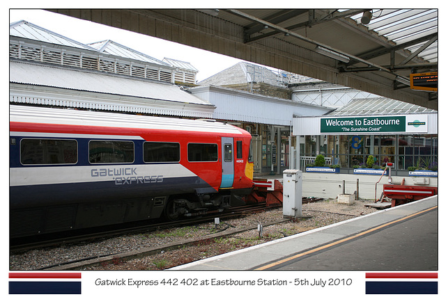 Gatwick Express 442 402 at Eastbourne 5 7 10