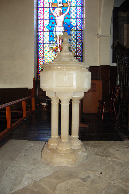 font, Saint John the Divine, Holme in Cliviger, Lancashire