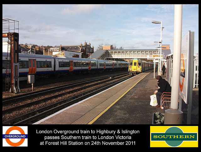 London Overground & Southern at Forest Hill 24 11 2011