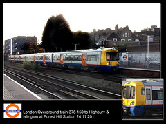 London Overground 378 150 at Forest Hill 24 11 2011