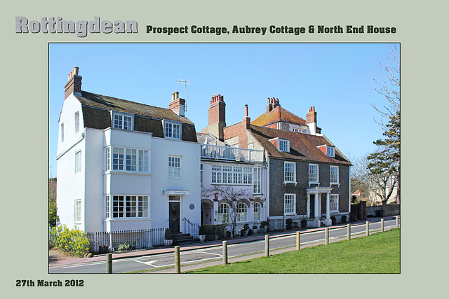Prospect & Aubrey Cottages & North End House, Rottingdean - 27.3.2012
