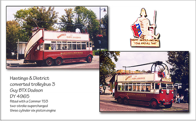 Guy BTX Trolleybus converted Hastings & District at Rye station