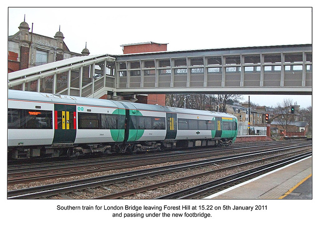 Southern train to London Bridge at Forest Hill 5 1 11