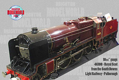 10.25in gauge 46100 Royal Scot from South Downs Light Railway - Brighton Modelworld - 22.2.2013