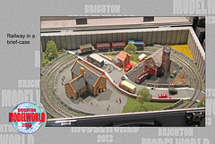 Model railway in a briefcase - or should that be toolcase - Brighton Modelworld - 22.2.2013