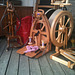 Spinning wheels, spanning 2 centuries