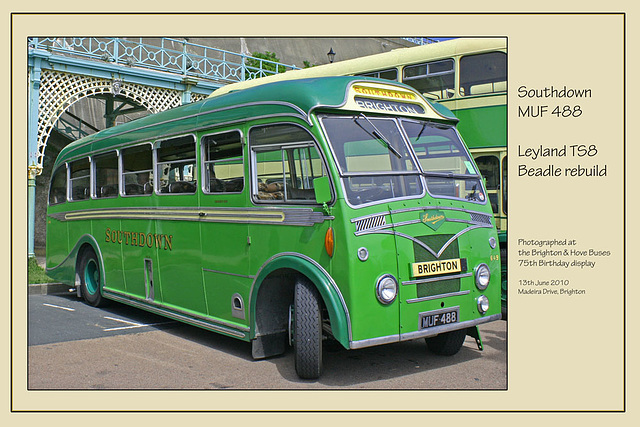 Southdown Leyland TS8 Beadle rebuild Brighton 13 6 10