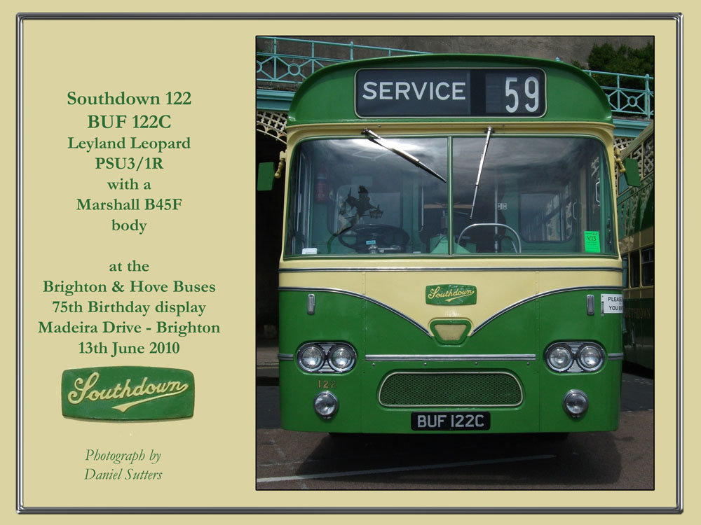 Southdown Leyland Leopard BUF 122C Brighton 13 6 10