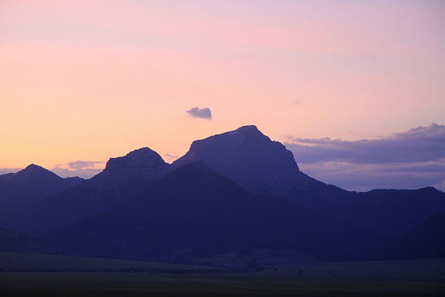 Sunrise over the Tobacco Root Mountains