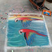Chalk at Redondo Pier:  Macaws