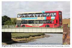 B&H Scania Omnidekka 914 - Exceat Bridge - 24.6.2011