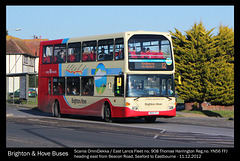 B&H Scania Omnidekka 908 - Seaford - 11.12.2012