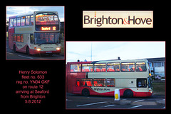 Brighton & Hove Buses fleet no.633 - Henry Solomon - Seaford - 5.8.2012