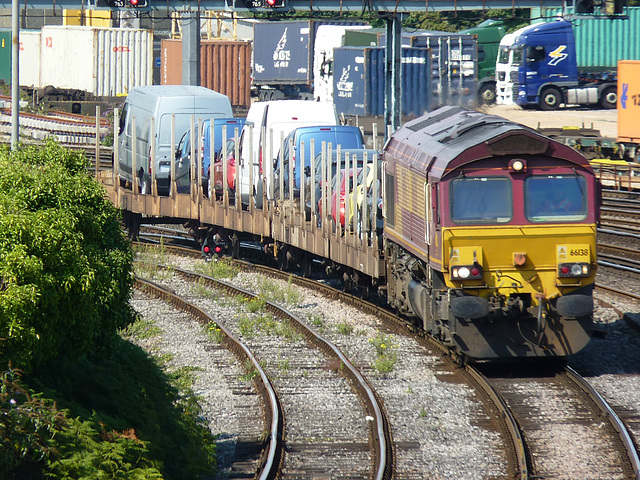 Class 66s at Millbrook (1) - 27 August 2013