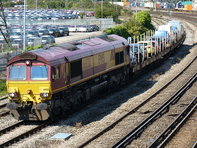 Class 66s at Millbrook (2) - 27 August 2013