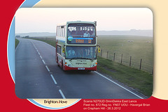 Brighton & Hove Buses - fleet no. 672 - Havergal Brian - on Crapham Hill - 26.3.2012