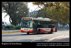 Brighton & Hove Buses fleet no 53  - Helena Normanton - Brighton - 7.11.2010