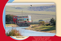 Brighton & Hove Buses - Scania Omnidekka - 'Thomas Harrington' - fleet no.908 - Exceat Bridge 1.10.2011