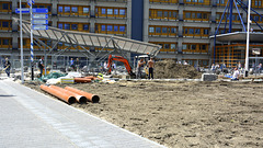 Building work in front of the LUMC