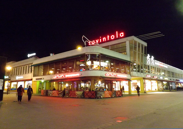 Lasipalatsi at Night in Helsinki, April 2013