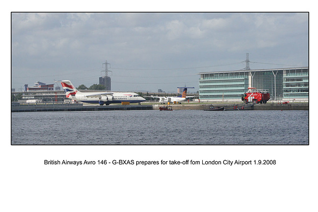 British Airways Avro RJ 100 - G-BXAS at London City Airport - 1.9.2008