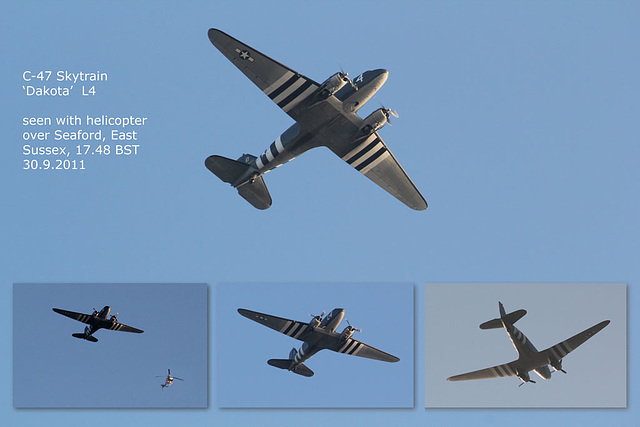 Dakota L4 over Seaford - 30.9.2011