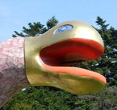 Detail of Snake Tree by Niki de Saint Phalle in the Nassau County Museum of Art, September 2009