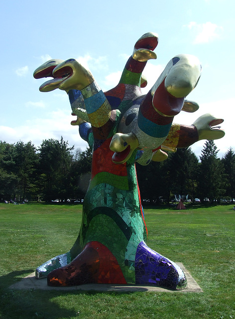 Snake Tree by Niki de Saint Phalle in the Nassau County Museum of Art, September 2009