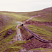 Snowdon Mountain Railway no3 Wyddfa approaching Clogwyn from Summit Station 1992