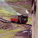 Snowdon Mountain Railway - no3 Wyddfa nearing Clogwyn from Summit Station 1992