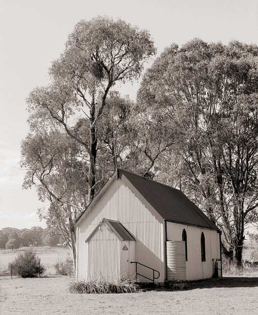 Corrugated Iron Church & Water Tank Black Springs