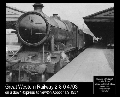 ipernity: GWR 2-8-0 4703 Newton Abbot 11.9.1937 - by Phil Sutters