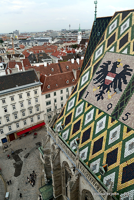 Views from the roof of St Stephen's Cathedral, Vienna